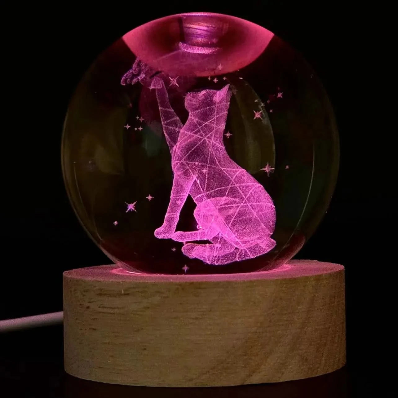 Crystal Cat Lamp