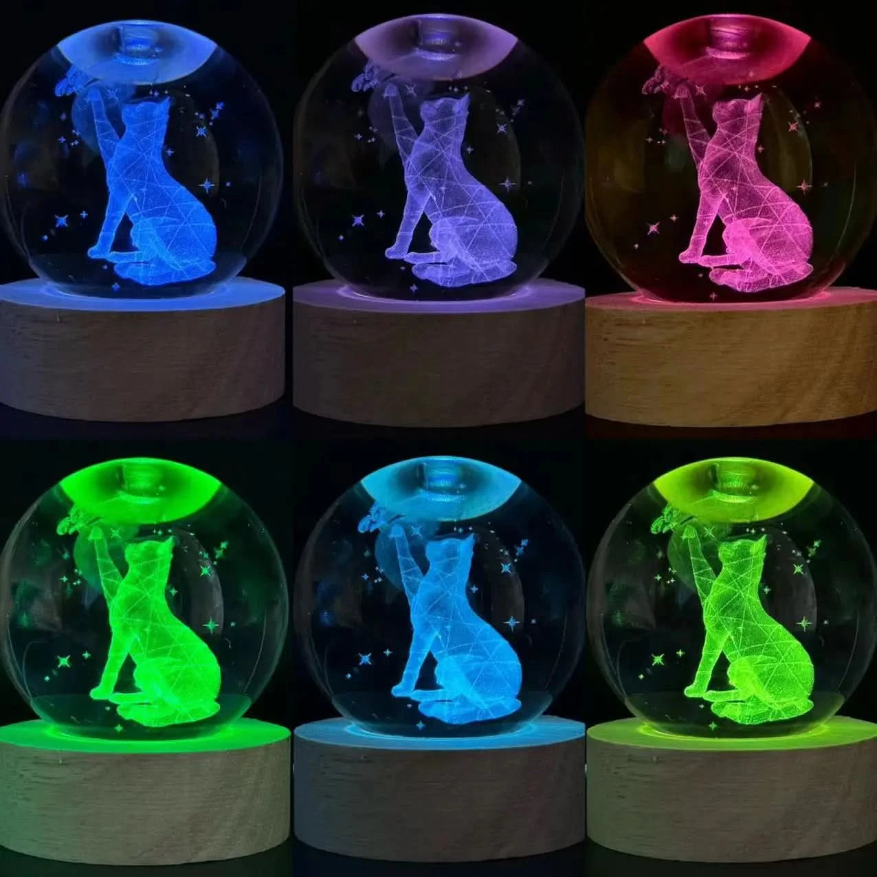 Crystal Cat Lamp