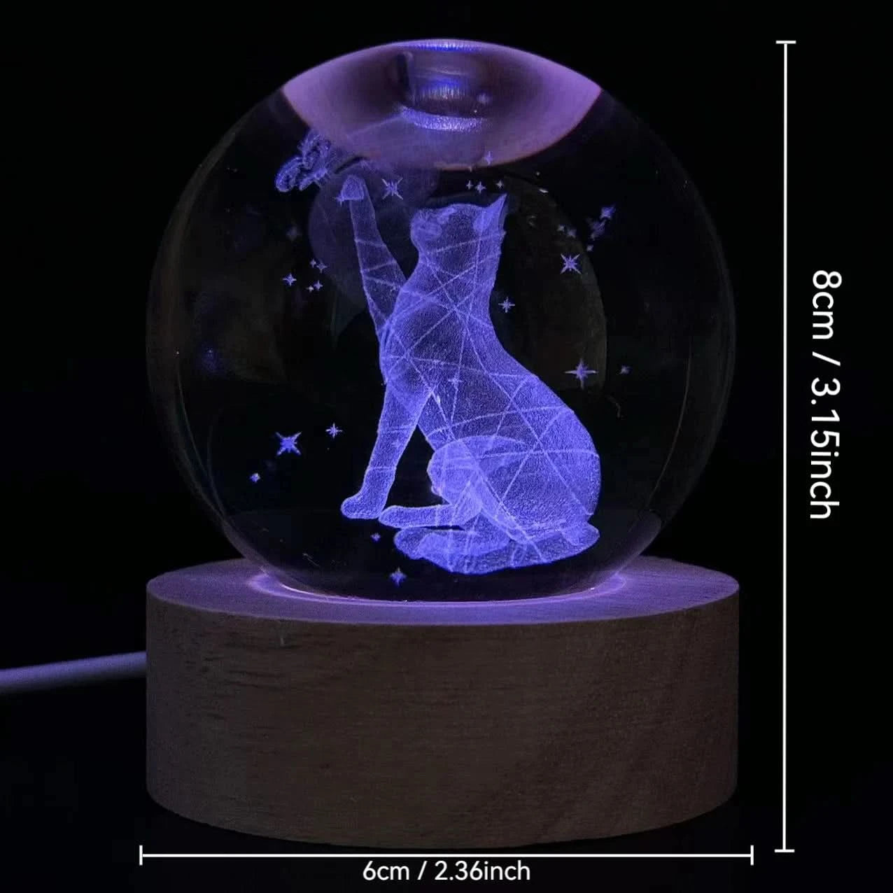 Crystal Cat Lamp
