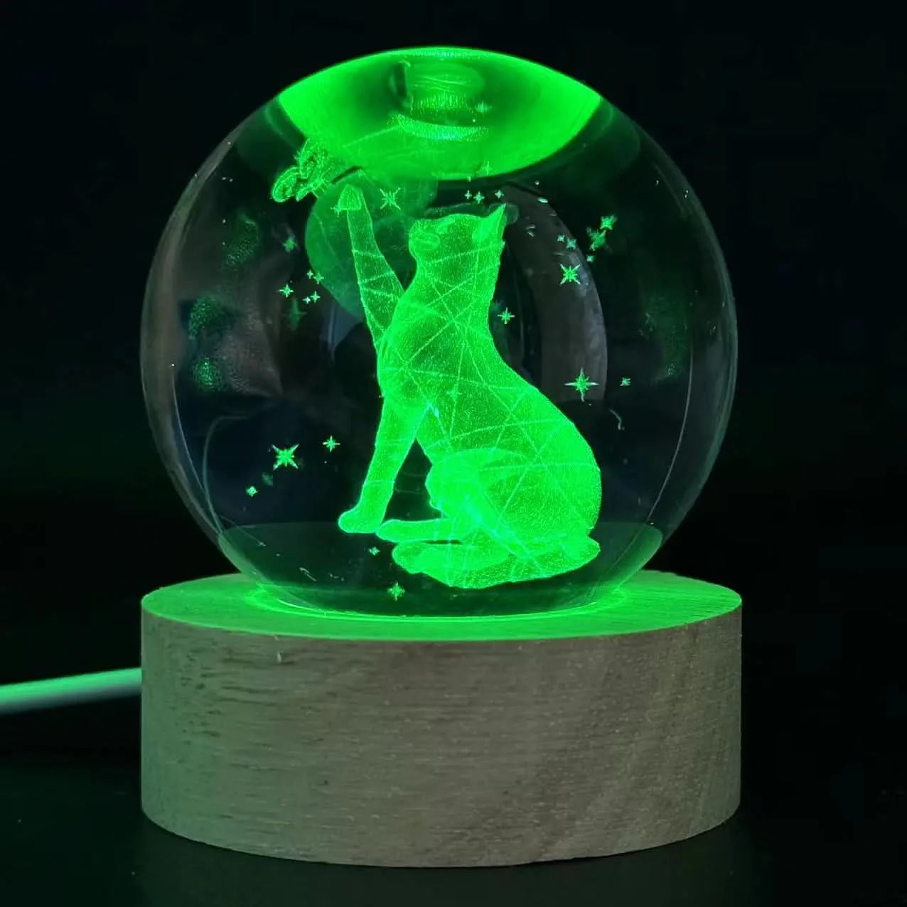 Crystal Cat Lamp