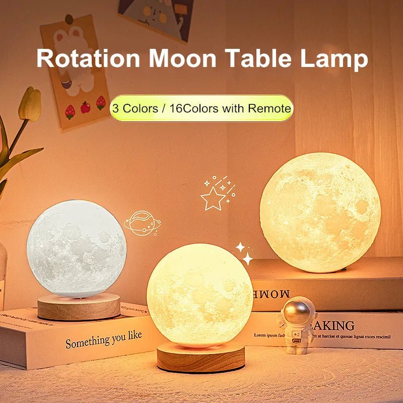 Rotating Moon Lamp - SpaceTrips