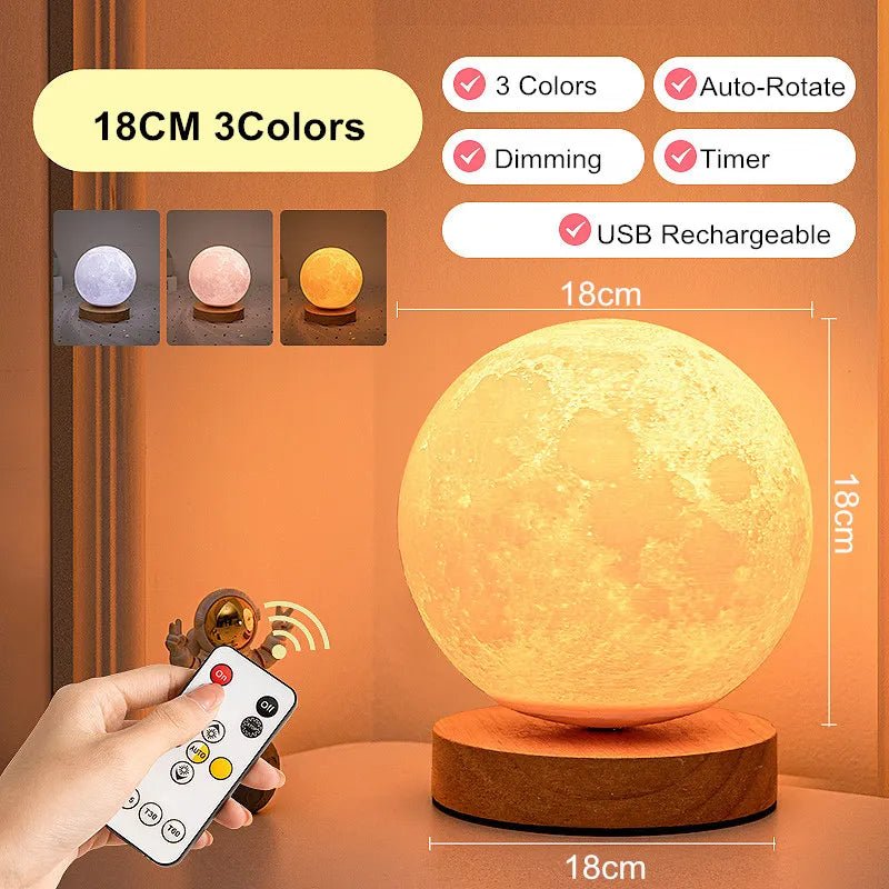 Rotating Moon Lamp - SpaceTrips