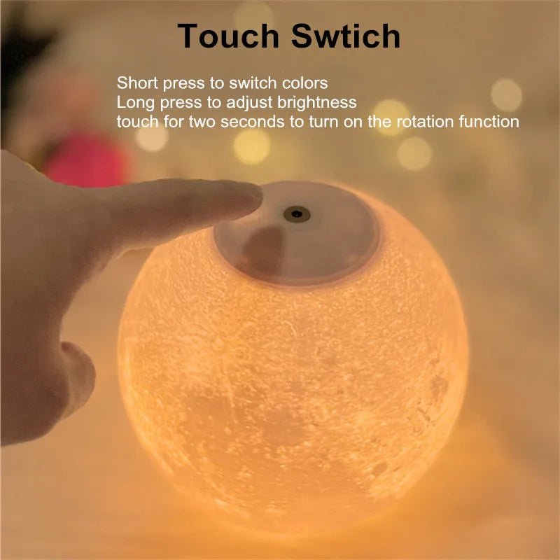 Rotating Moon Lamp - SpaceTrips