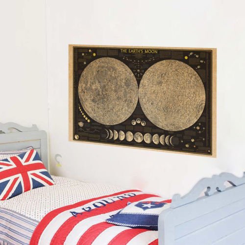 Vintage Moon Map - SpaceTrips