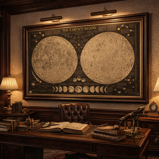 Vintage Moon Map