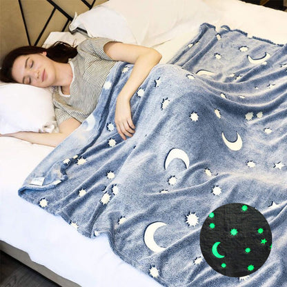 Luminous Moon & Stars Space Blanket