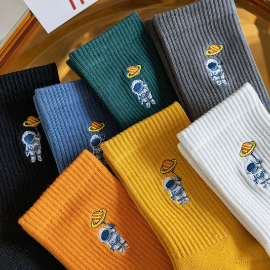 Embroidery Astronaut Socks