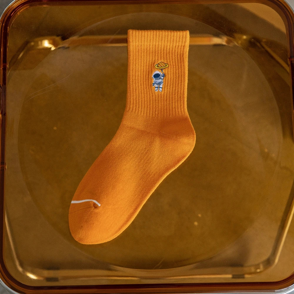 Embroidery Astronaut Socks