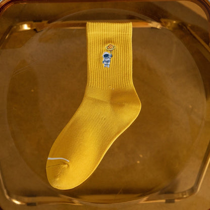 Embroidery Astronaut Socks