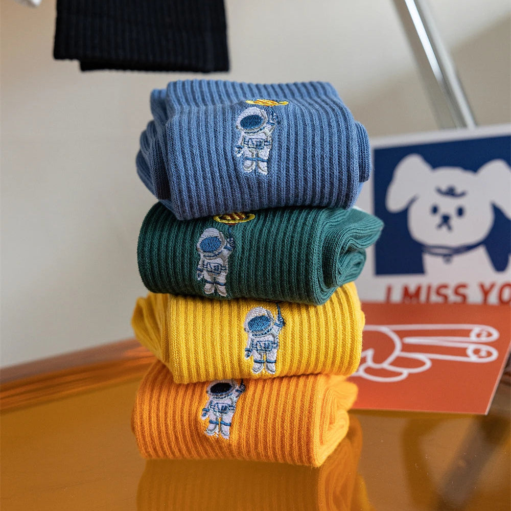 Embroidery Astronaut Socks