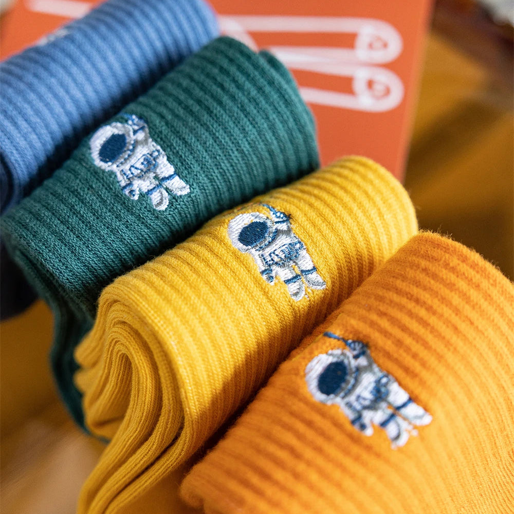 Embroidery Astronaut Socks