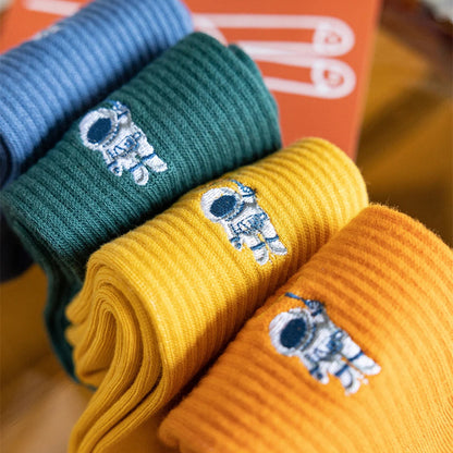 Embroidery Astronaut Socks