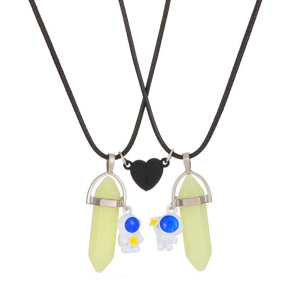 Luminous Astronaut Magnetic Necklace