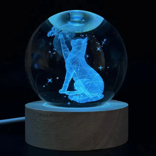 Crystal Cat Lamp