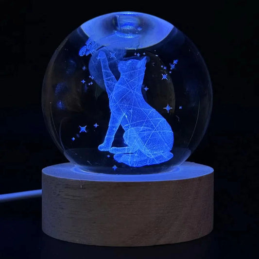 Crystal Cat Lamp