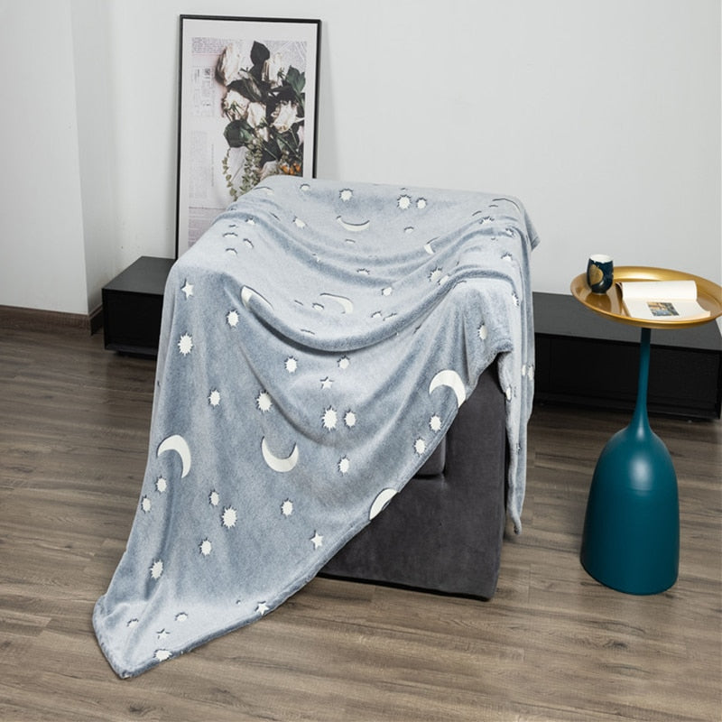 Luminous Moon & Stars Space Blanket