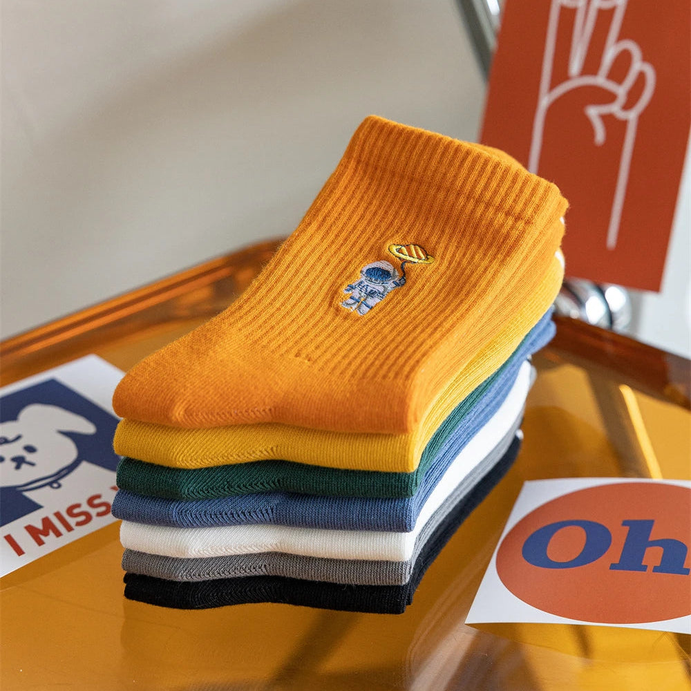 Embroidery Astronaut Socks