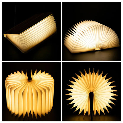 LED Wooden Book Lamp - SpaceTrips