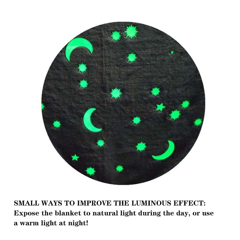 Luminous Moon & Stars Space Blanket - SpaceTrips