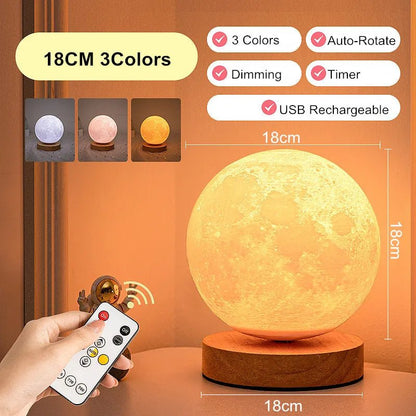 Rotating Moon Lamp - SpaceTrips