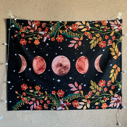 Boho Psychedelic Moon Tapestry - SpaceTrips