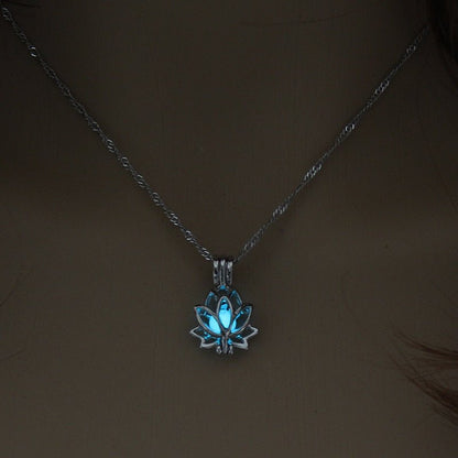 Glow In The Dark Lotus Necklace - SpaceTrips