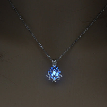 Glow In The Dark Lotus Necklace - SpaceTrips