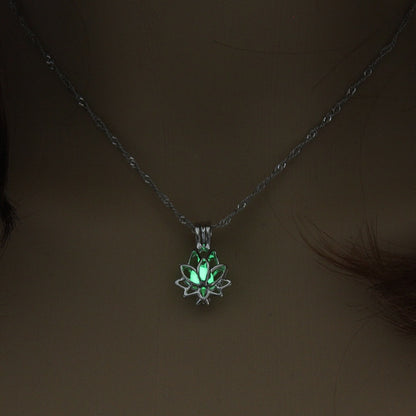 Glow In The Dark Lotus Necklace - SpaceTrips