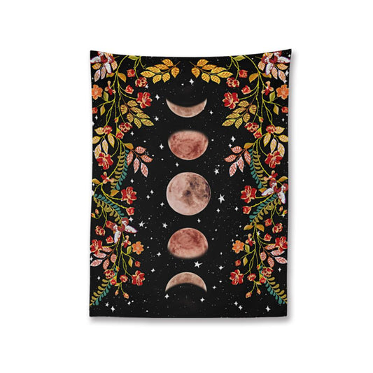 Boho Psychedelic Moon Tapestry