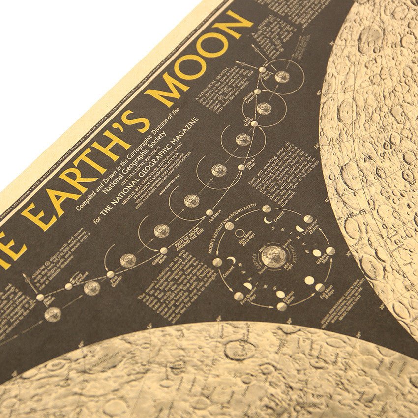 Vintage Moon Map - SpaceTrips