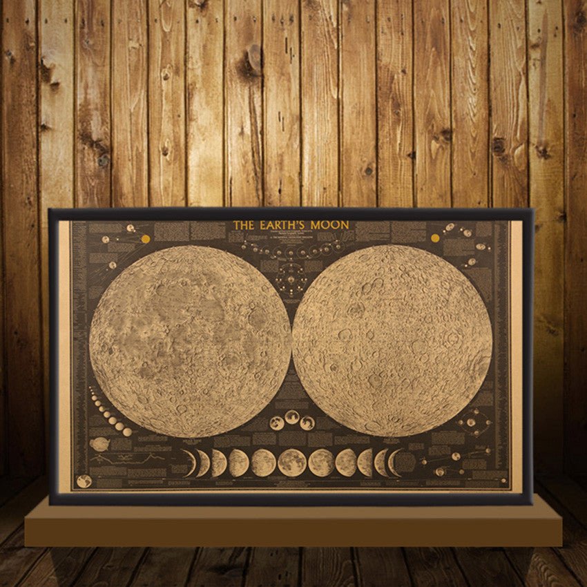 Vintage Moon Map - SpaceTrips